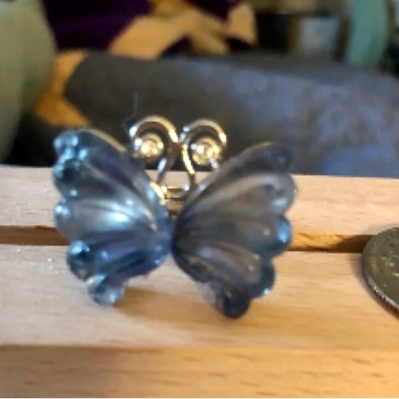 Adustible size Flourite butterfly ring - Picture 2 of 3